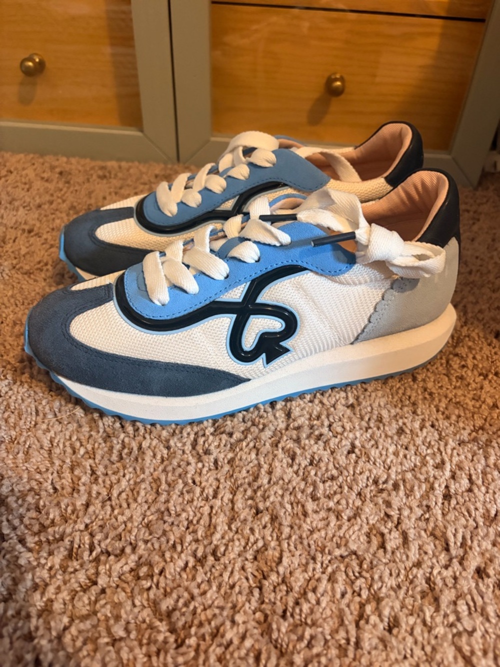 kate spade Blue and White Women's Retro Runner Sneakers